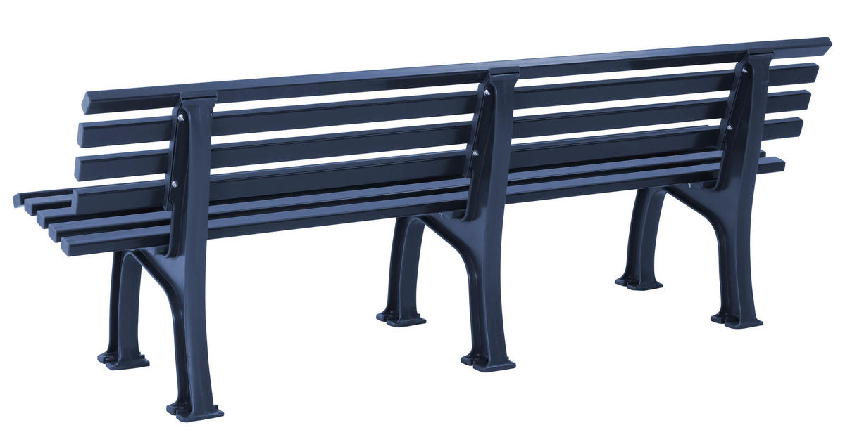 GARTENBANK 200/74/54 cm   - Blau, Basics, Kunststoff (200/74/54cm) - Modante