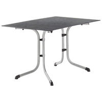 GARTENTISCH Holzwerkstoff Anthrazit, Graphitfarben rechteckig  - Anthrazit/Graphitfarben, MODERN, Holzwerkstoff/Metall (120/80/73cm) - Sieger