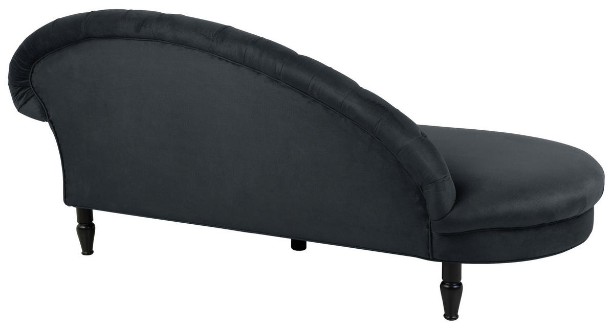 RÉCAMIERE Anthrazit Velours  - Anthrazit/Schwarz, Design, Holz/Textil (103/91/216cm) - MID.YOU