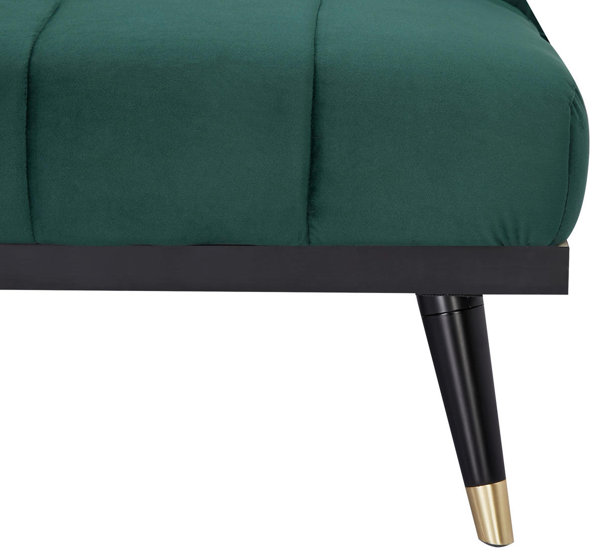 SCHLAFSOFA  in Velours Grün  - Schwarz/Grün, MODERN, Holz/Textil (181/82/83cm) - MID.YOU