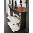 HÄNGESCHUHSCHRANK 110/97/33 cm  - Eichefarben/Anthrazit, Design, Holzwerkstoff (110/97/33cm) - Moderano