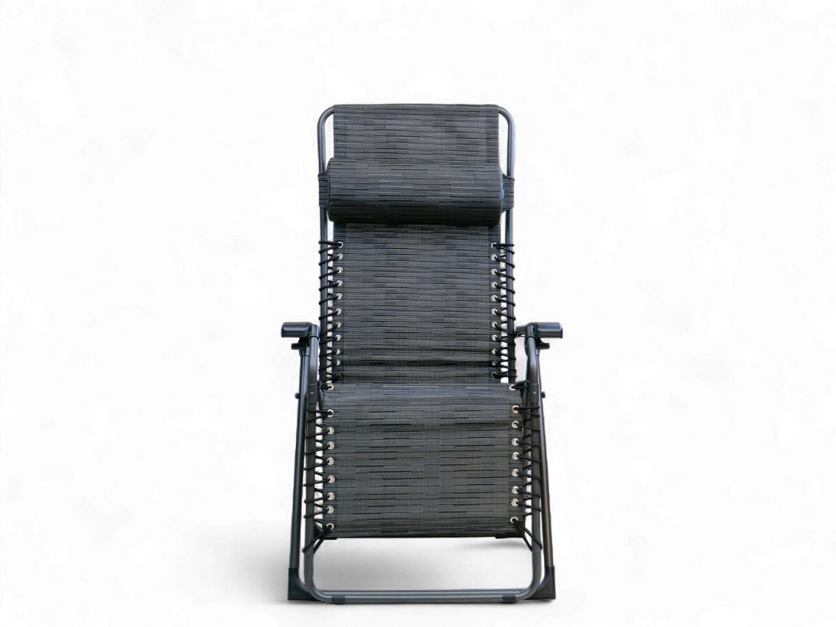 GARTEN-RELAXSESSEL 66/120/65 cm  - Anthrazit, Basics, Kunststoff/Textil (66/120/65cm)