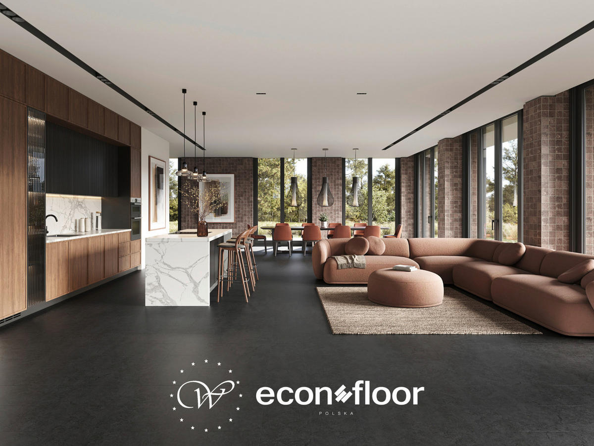 VINYLBODEN Econfloor LA VILLI 65 ANTRAZIT  per  m² - Anthrazit, Basics, Kunststoff/Stein (60/30/0,67cm)