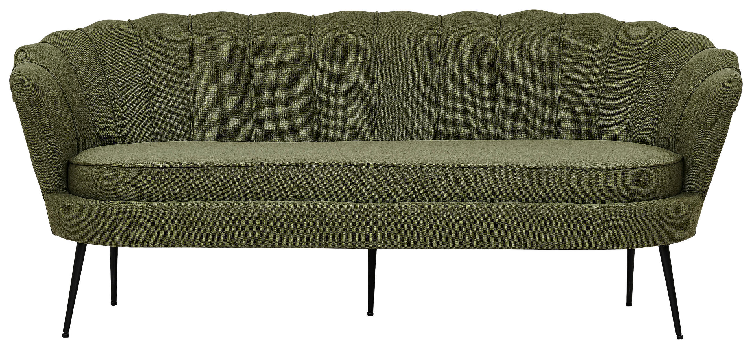 Livetastic 2-Sitzer-Sofa Schwarz, Olivgrün 180x78.5x78 cm