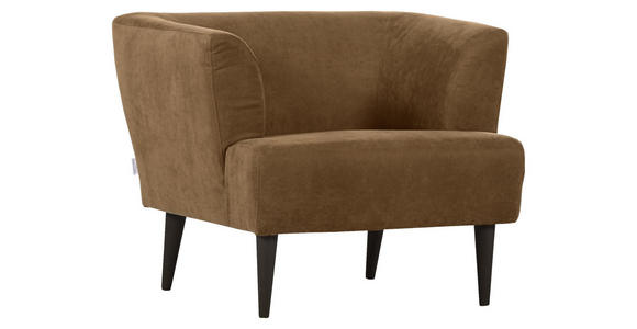 SESSEL in Textil Goldfarben - Goldfarben/Schwarz, Design, Holz/Textil (85/71/80cm) - Hom`in