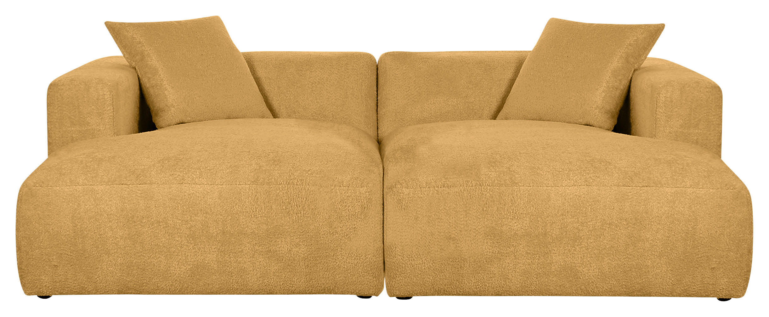 BIGSOFA Chenille Senfgelb  - Senfgelb/Schwarz, MODERN, Kunststoff/Textil (234/66/178cm) - Carryhome