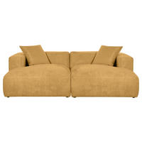 BIGSOFA Chenille Senfgelb  - Senfgelb/Schwarz, MODERN, Kunststoff/Textil (234/66/178cm) - Carryhome