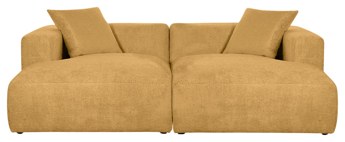 BIGSOFA Chenille Senfgelb  - Senfgelb/Schwarz, MODERN, Kunststoff/Textil (234/66/178cm) - Carryhome