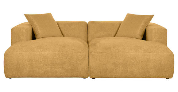 BIGSOFA Chenille Senfgelb  - Senfgelb/Schwarz, MODERN, Kunststoff/Textil (234/66/178cm) - Carryhome