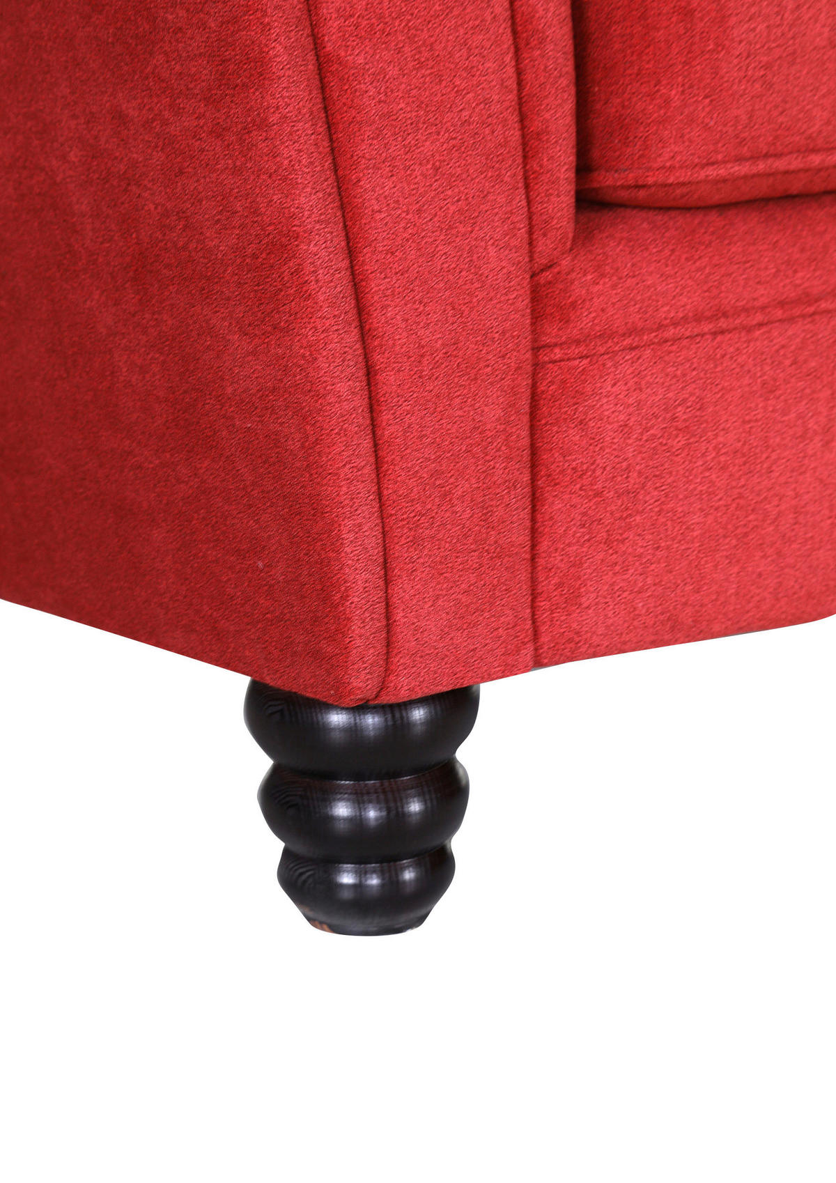 BIGSOFA in Flachgewebe Rot  - Dunkelbraun/Rot, Konventionell, Holz/Textil (270/80/110cm) - Livetastic