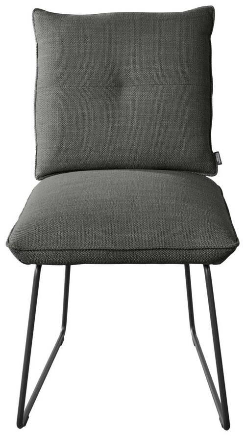 STUHL - Anthrazit/Schwarz, Design, Textil/Metall (51/90/70cm) - Dieter Knoll