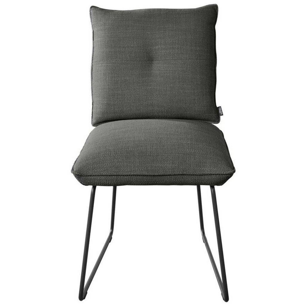 Thumbnail - Dieter Knoll Stuhl, Anthrazit, Metall, Textil, Kufe, Rundrohr, 51x90x70 cm, Lederauswahl, Stoffauswahl, Esszimmer, Stühl...