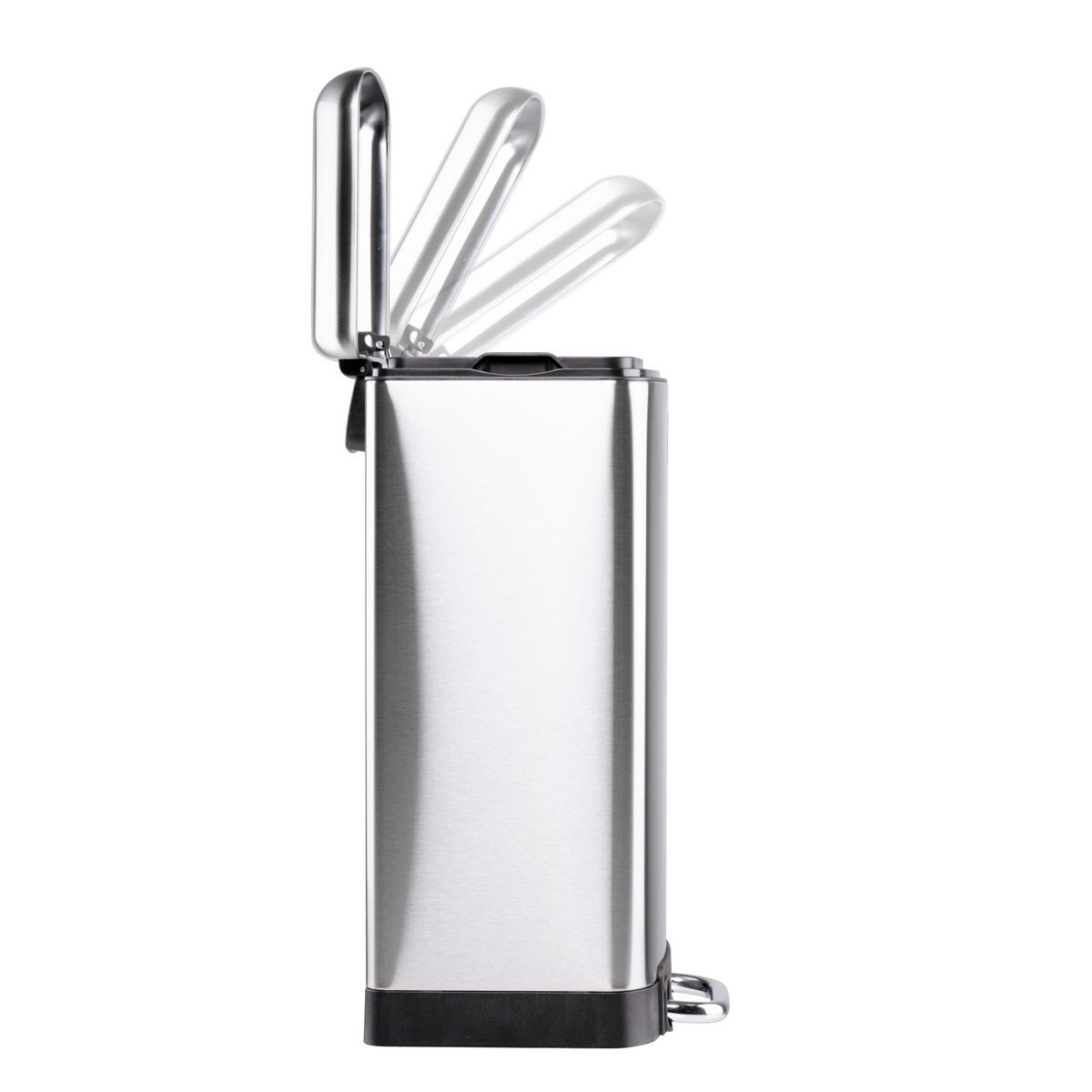 TRETEIMER 20 L  - Chromfarben/Schwarz, Basics, Kunststoff/Metall (30/29/53cm) - Dirt Devil