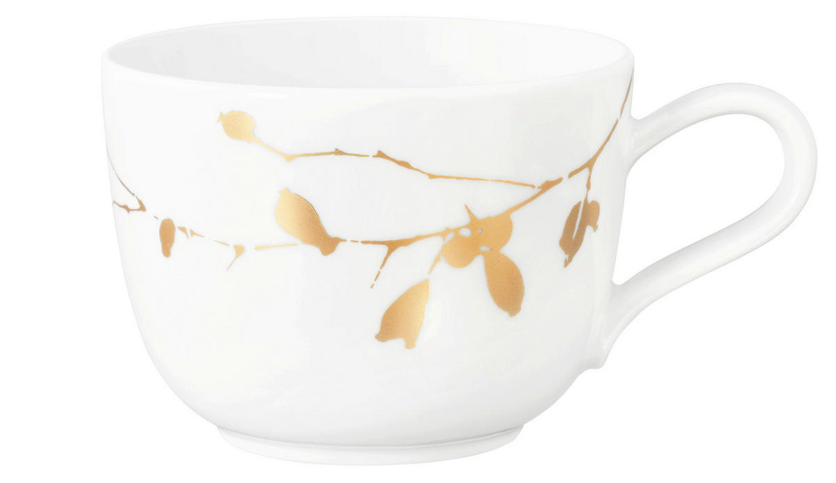 ŠÁLKA NA KÁVU porcelán keramika  - biela/zlatá, Basics, keramika (0,26l) - Seltmann Weiden