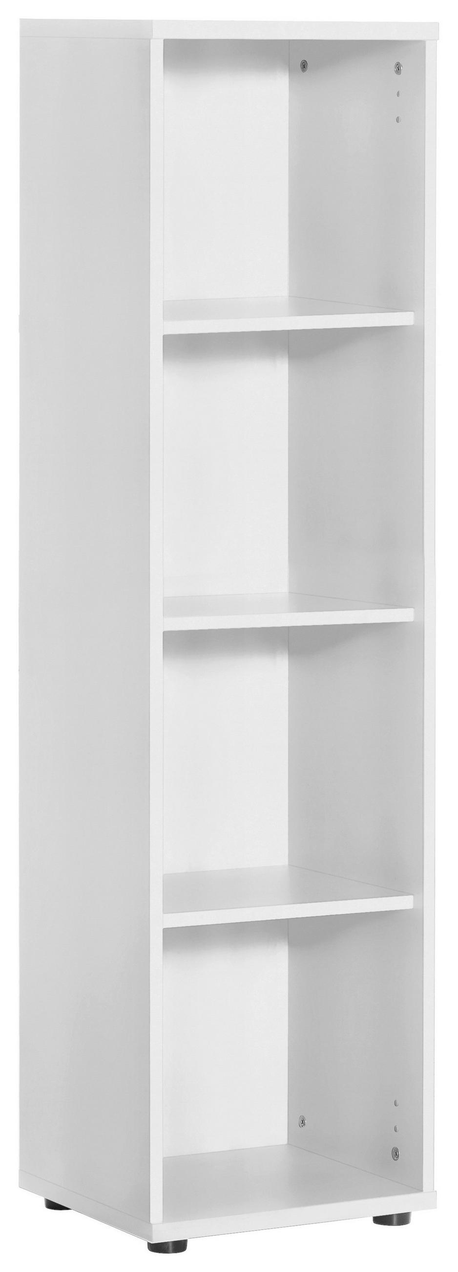 AKTENREGAL Weiß - Schwarz/Weiß, Basics, Holzwerkstoff/Kunststoff (39,3/146,9/34,5cm) - MID.YOU