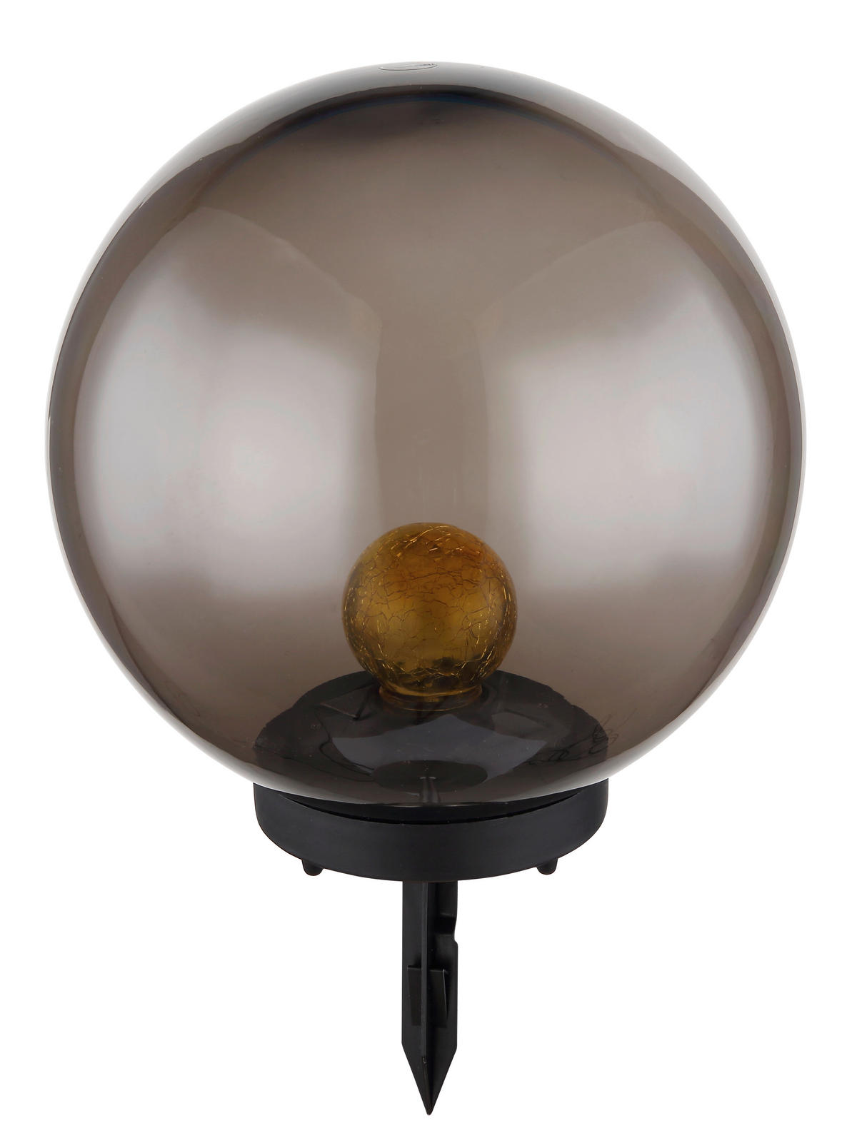 SOLARLEUCHTE 25/38,5 cm   - Schwarz/Orange, Basics, Kunststoff (25/38,5cm) - Globo