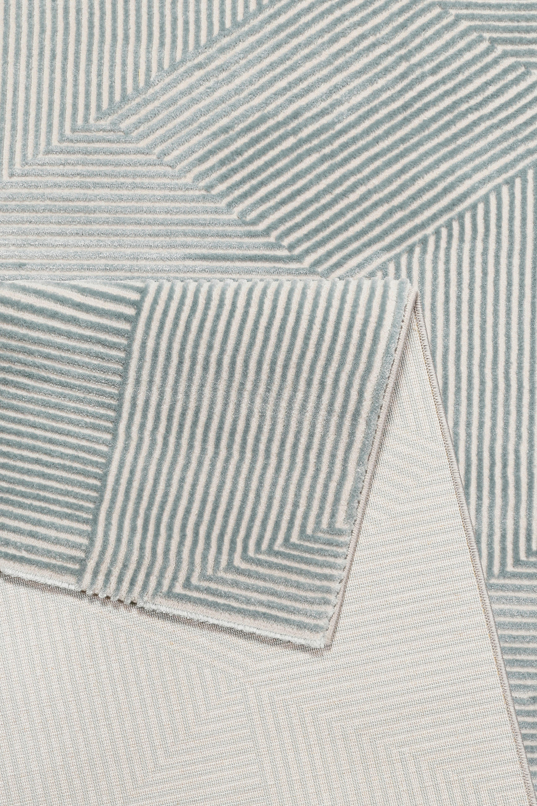 Thumbnail - Esprit Webteppich Velvet Groove, Grau, Türkis, Textil, Karo, rechteckig, 80x150 cm, Textiles Vertrauen - Oeko-Tex®, Hohe...