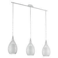 HÄNGELEUCHTE RAZONI 99/19/110 cm   - Weiß, LIFESTYLE, Glas/Metall (99/19/110cm) - Eglo