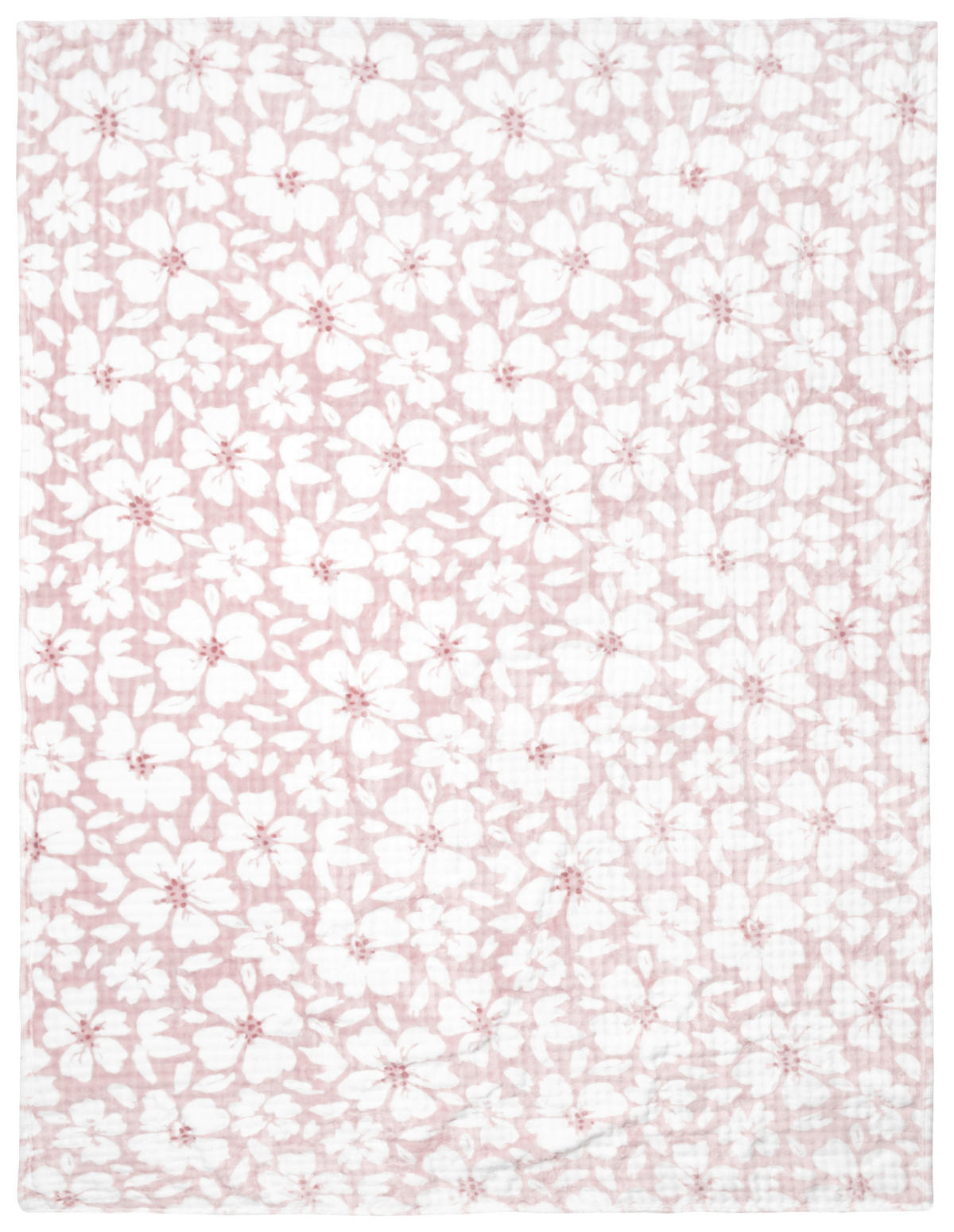 MĚKKÁ DEKA, polyester, 150/200 cm - bílá/světle růžová, Design, textil (150/200cm) - Esposa
