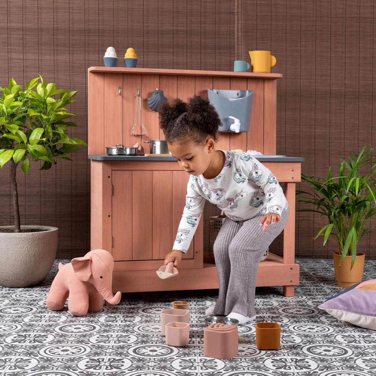 MATSCHKÜCHE Holz Altrosa  - Altrosa, Basics, Holz (80/40/90cm) - MUDDY BUDDY