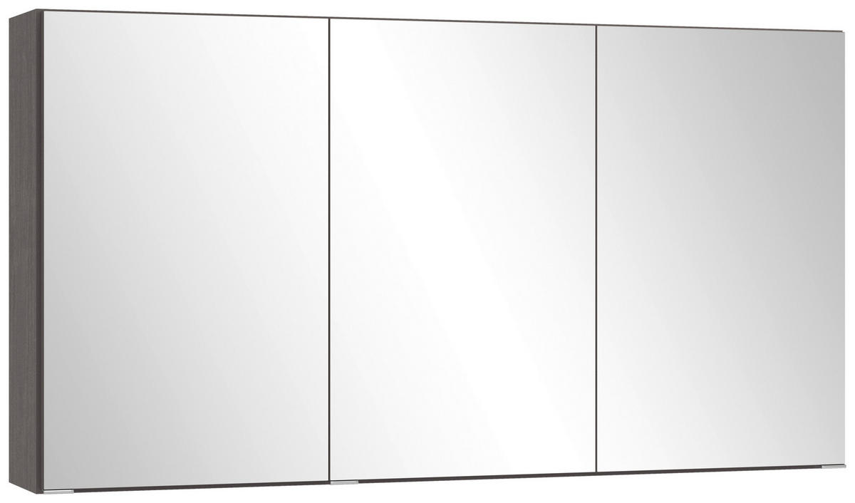 SPIEGELSCHRANK 120/64/20 cm  - Graphitfarben, MODERN, Glas/Holzwerkstoff (120/64/20cm) - Held