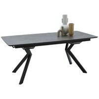 ESSTISCH Schwarz, Dunkelgrau  - Dunkelgrau/Schwarz, Design, Kunststoff/Metall (180/90/76cm) - Dieter Knoll