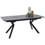 ESSTISCH - Dunkelgrau/Schwarz, Design, Kunststoff/Metall (180/90/76cm) - Dieter Knoll