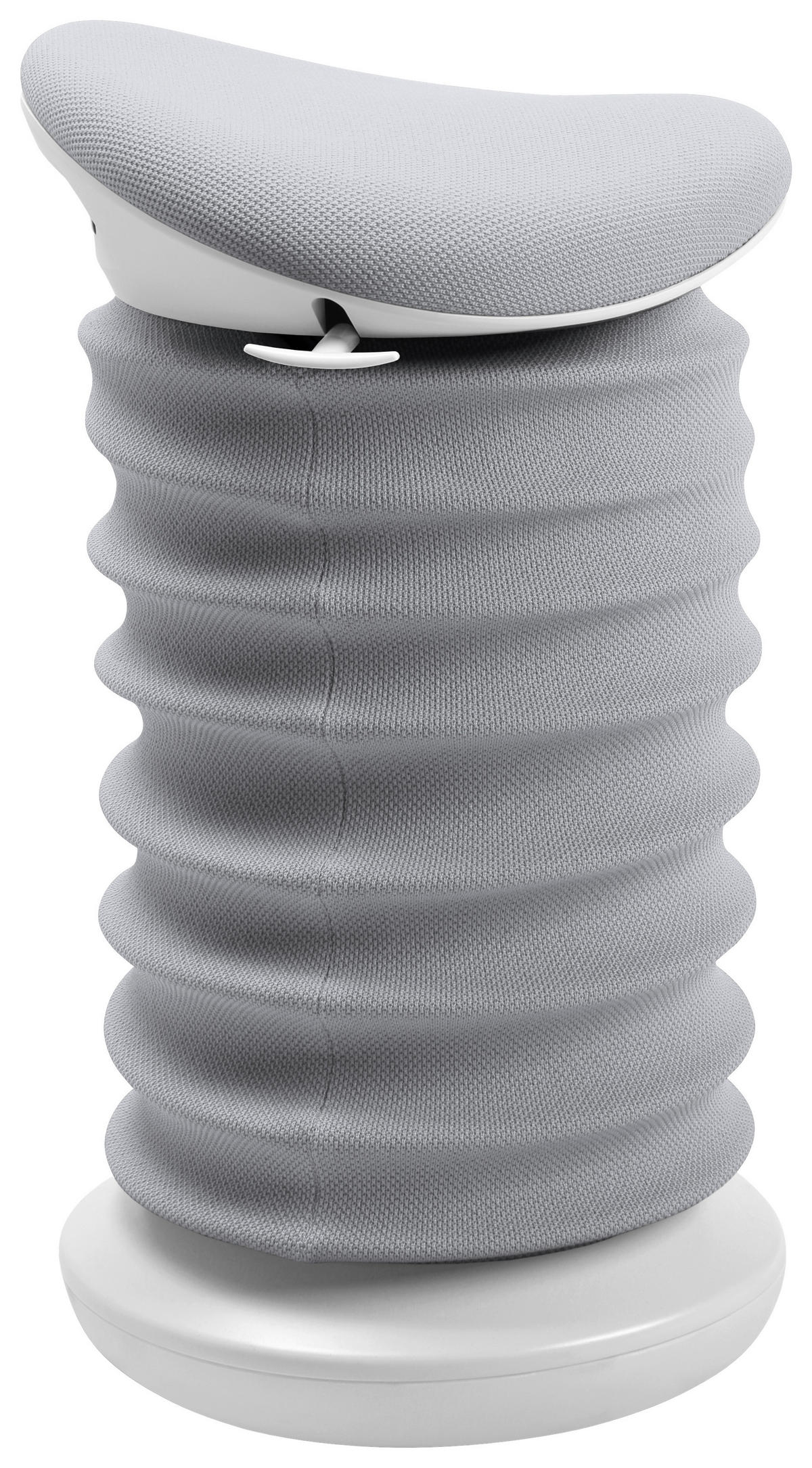 BÜROHOCKER Weiß, Grauweiß  - Grauweiß/Weiß, Design, Kunststoff/Textil (37,5/53-64/36cm) - Topstar