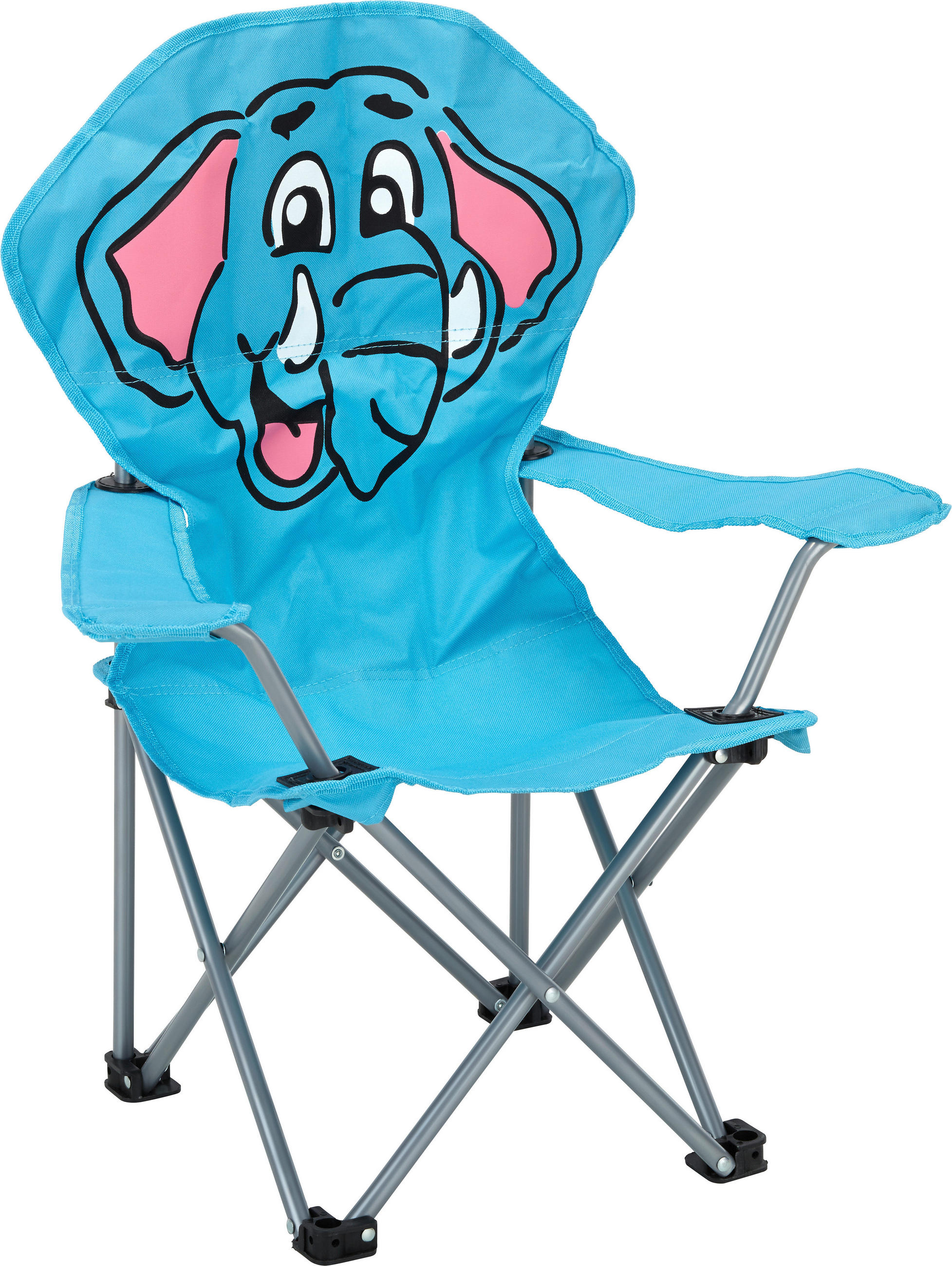 Kindersessel Linda Blau Elefant Stahl/textil Klappbar