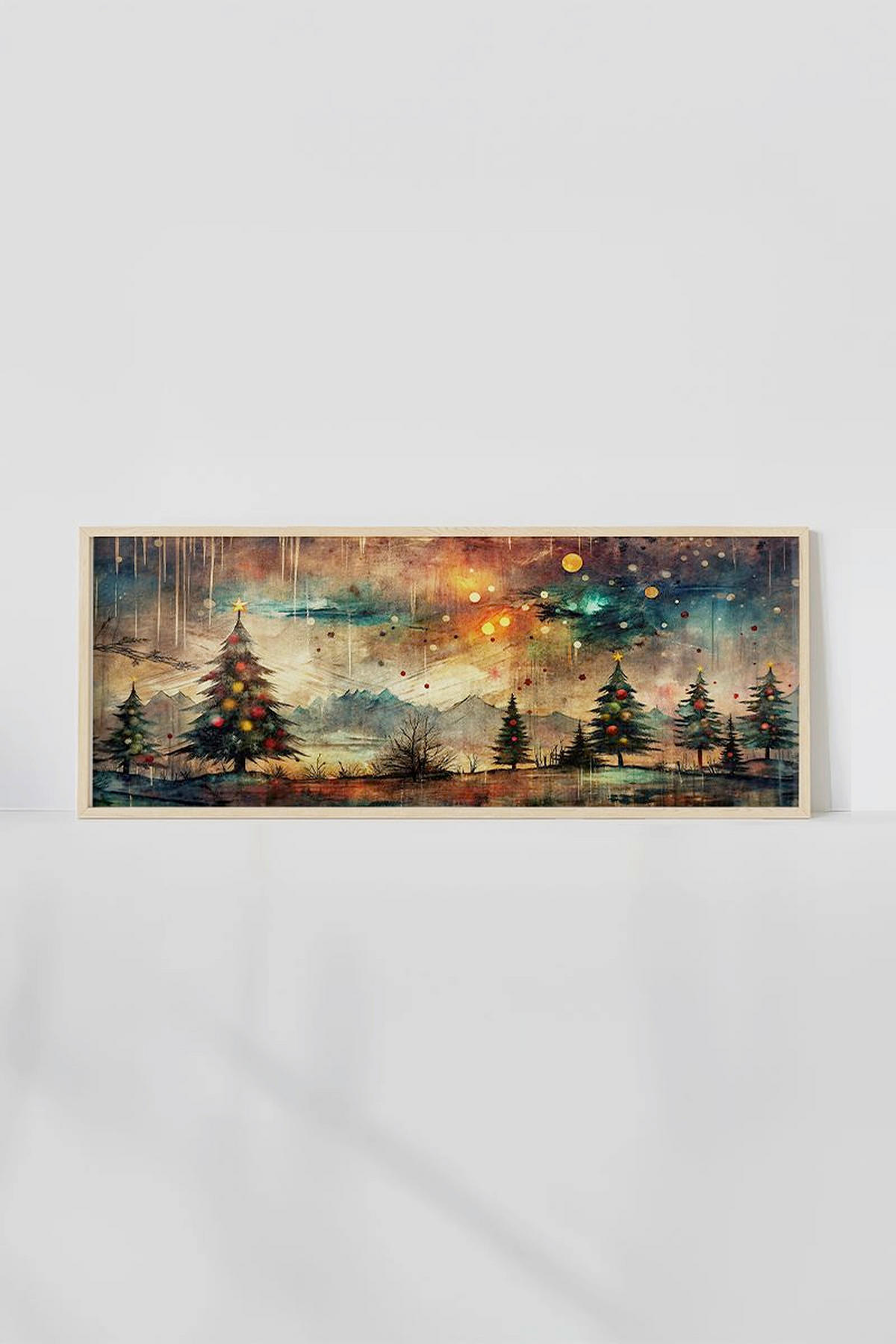 LEINWANDBILD Multicolor 120/50 cm  - Beige/Multicolor, Basics, Holz (120/50cm) - X-Mas