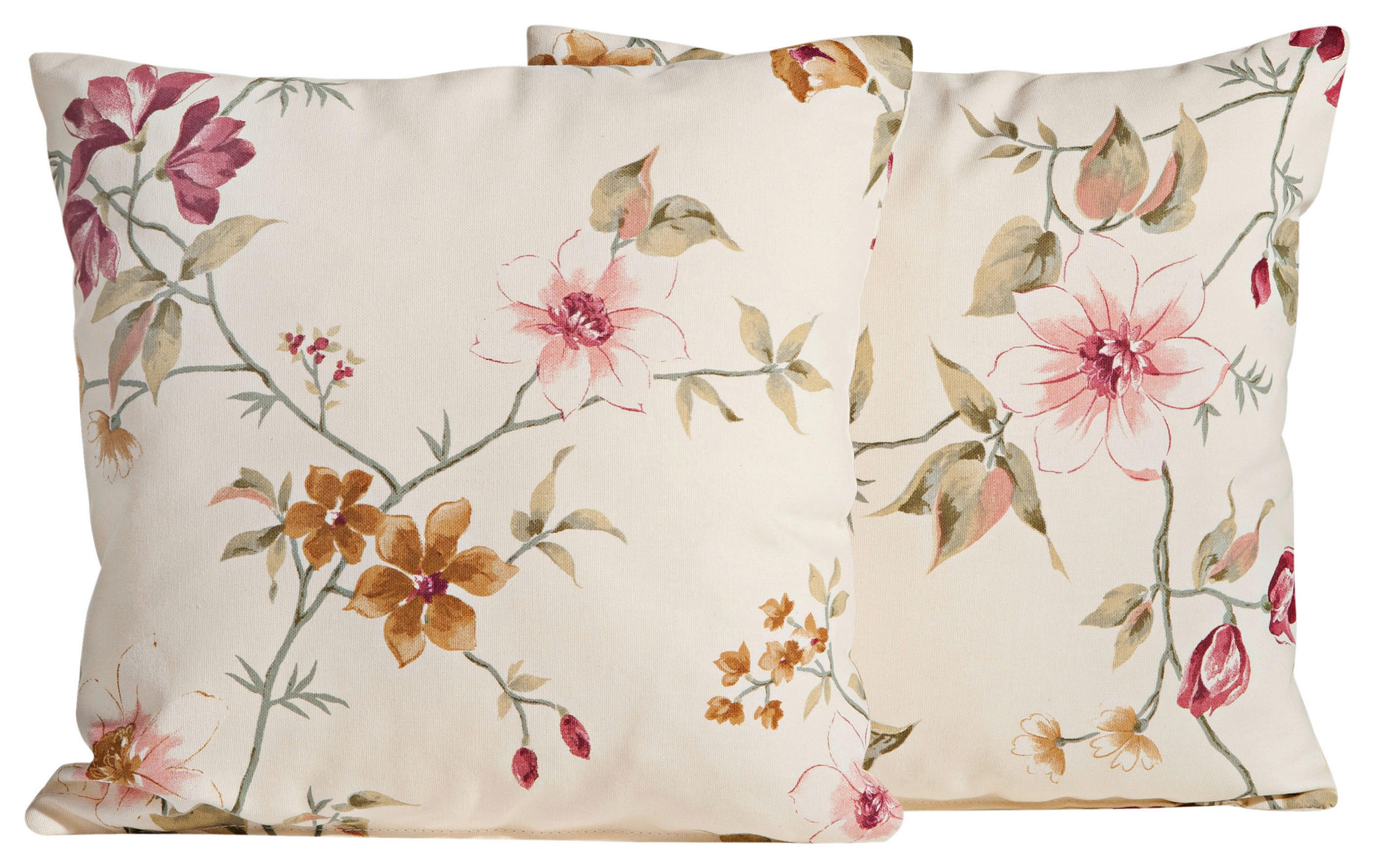 ZIERKISSEN  40/40 cm   - Weiss/Rot, Design, Textil (40/40cm) - Max Winzer