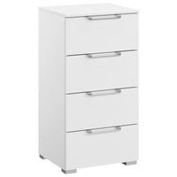 KOMMODE 40/81/42 cm Weiss  - Weiss/Silberfarben, Design, Holzwerkstoff/Kunststoff (40/81/42cm) - Novel