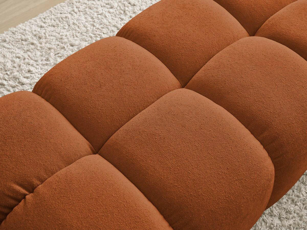 HOCKER EVEREST Struktur Orange  - Schwarz/Orange, MODERN, Kunststoff/Textil (140/70/40cm)