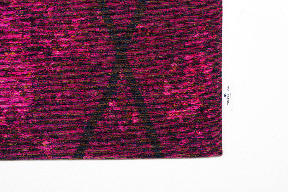VINTAGE-TEPPICH 50/80 cm Fine Line Bordeaux  - Bordeaux, Design, Kunststoff/Textil (50/80cm) - Tom Tailor