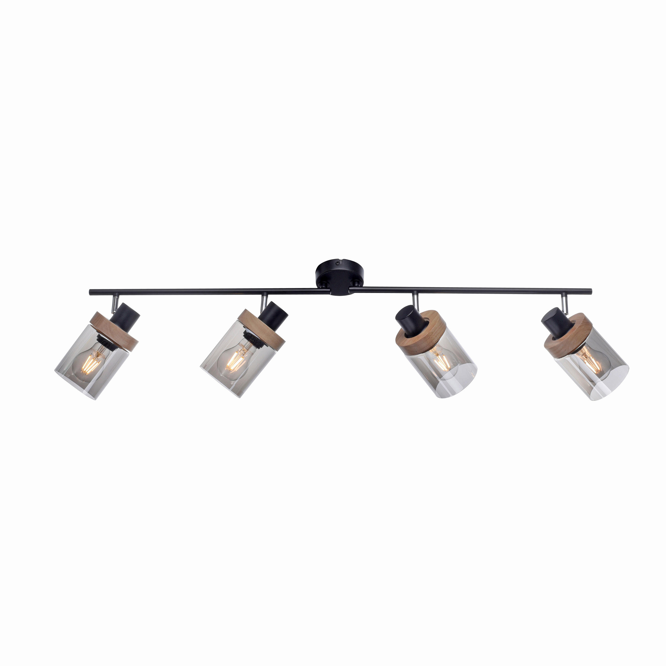 STRAHLER 114/110/25 cm   - Schwarz, Basics, Glas/Holz (114/110/25cm)