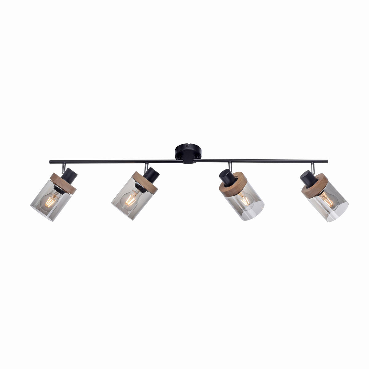 STRAHLER 114/110/25 cm   - Schwarz, Basics, Glas/Holz (114/110/25cm)