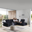ECKSOFA in Struktur Schwarz  313/233 cm  - Schwarz, Design, Kunststoff/Textil (313/233cm) - Emilio Belluti