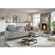 ECKSOFA  in Chenille, Flachgewebe Greige  316/175 cm  - Greige/Schwarz, Design, Textil/Metall (316/175cm) - Dieter Knoll