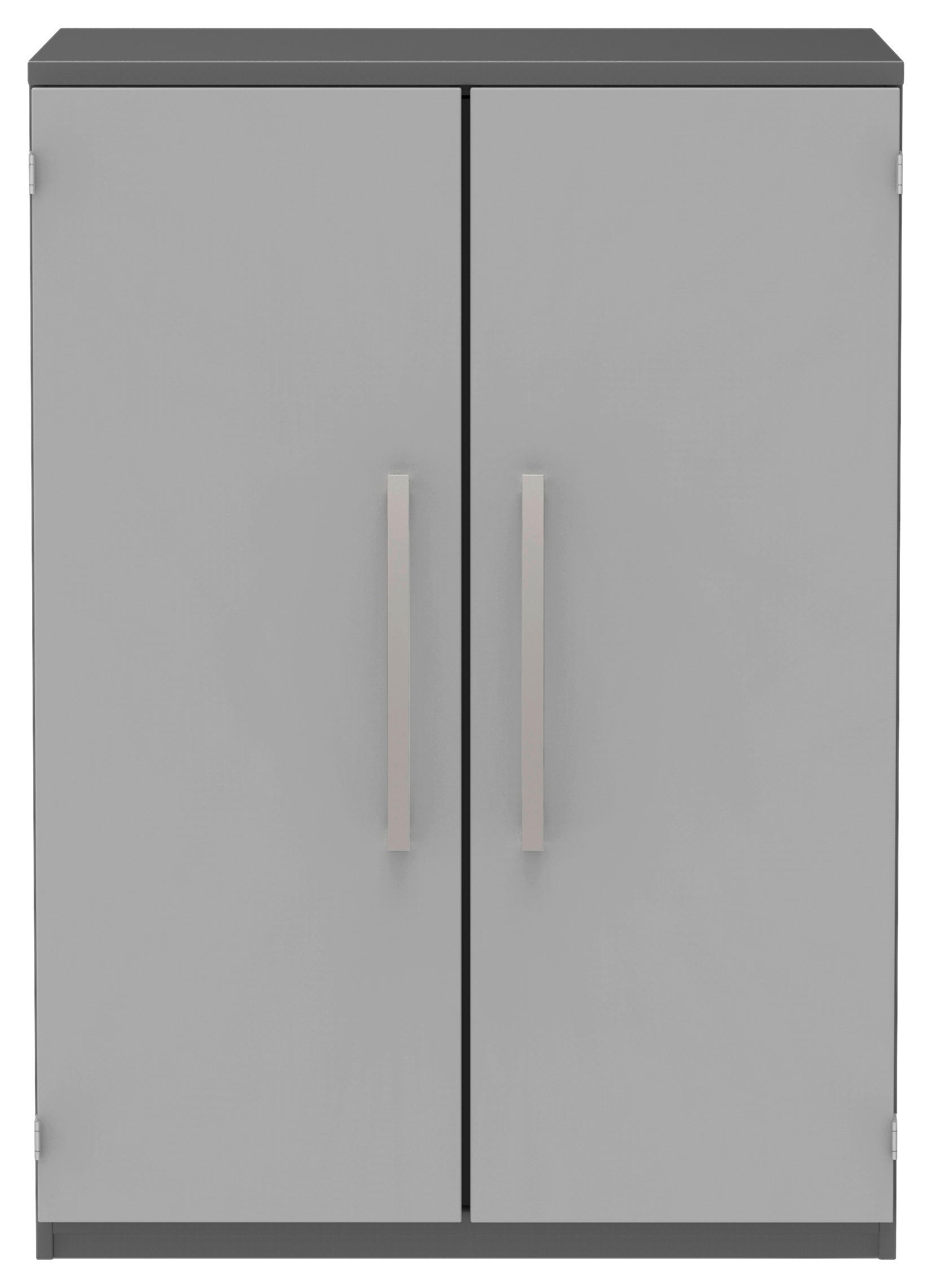 AKTENSCHRANK Anthrazit, Hellgrau  - Anthrazit/Hellgrau, KONVENTIONELL, Holzwerkstoff (80/111,7/43cm) - Moderano