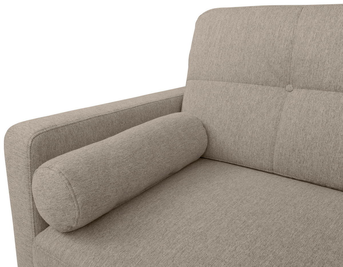 SCHLAFSOFA in Chenille Beige  - Beige/Eiche Wotan, KONVENTIONELL, Holz/Textil (222/93/99cm) - MID.YOU