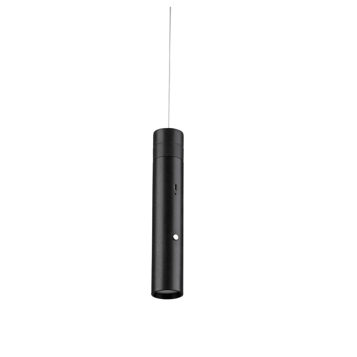 VISEČA LED-SVETILKA   3 W//3000 K/5 V/ - črna, Design, kovina/umetna masa (4/4/60-200cm)