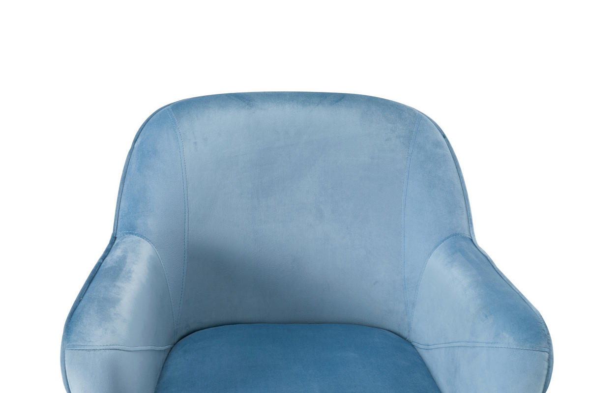 SESSEL in Samt Blau, Schwarz  - Blau/Schwarz, Trend, Textil/Metall (69/81/64cm) - Xora