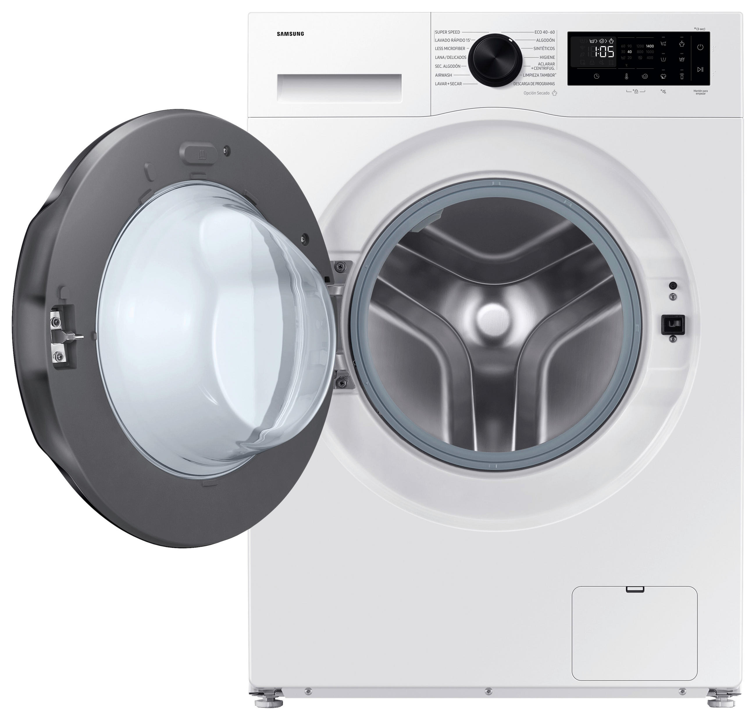 WASCHTROCKNER WD90DG5G34BEEG  - Schwarz/Weiß, Basics, Glas/Kunststoff (60/85/65cm) - Samsung