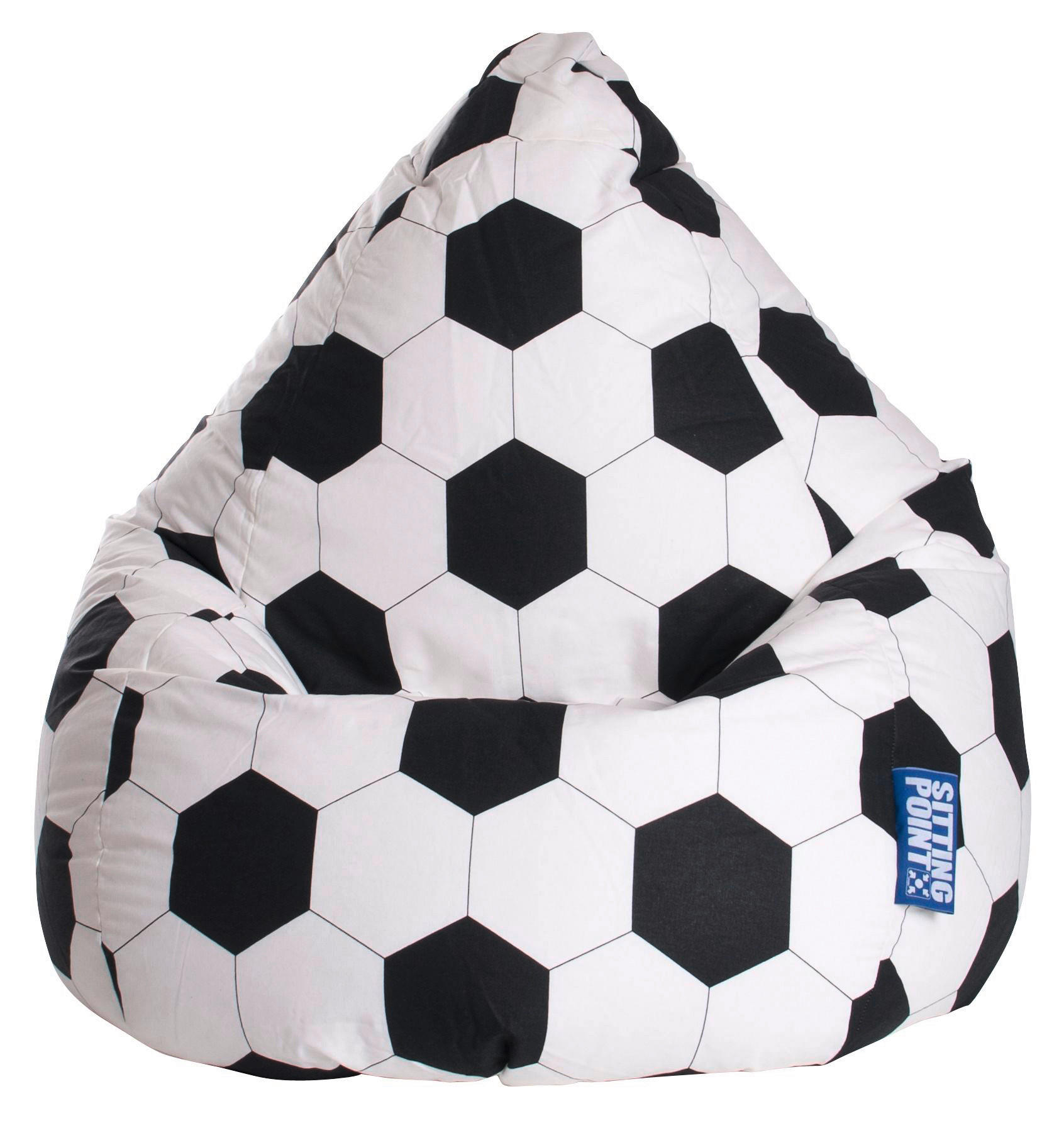 SITZSACK 220 l  - Schwarz/Weiß, Design, Textil (110/70/110cm)