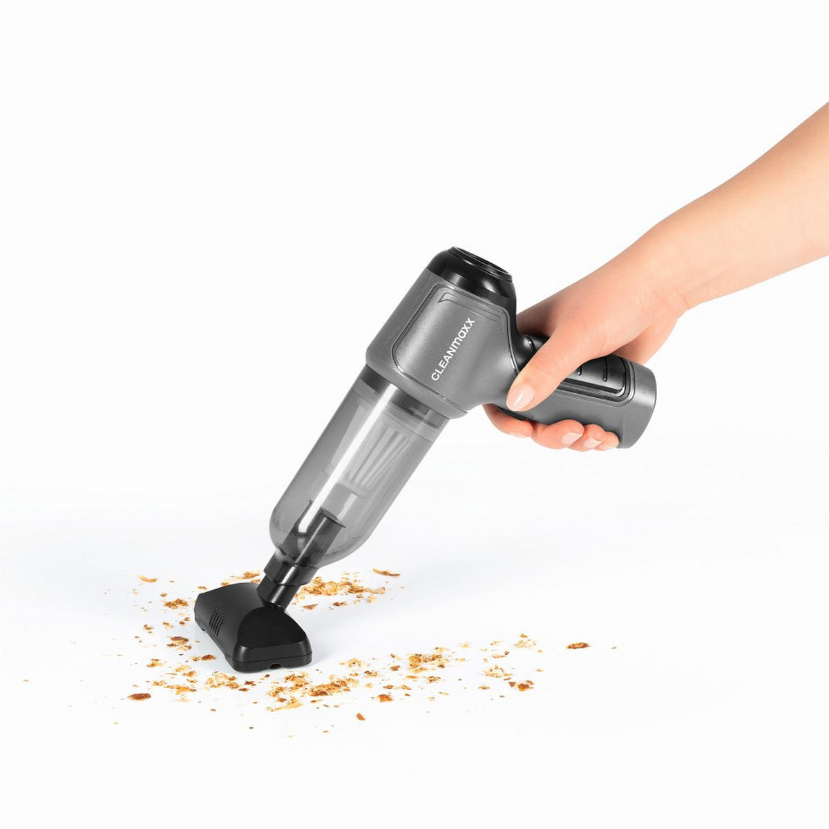AKKU-HANDSTAUBSAUGER  - Anthrazit/Silberfarben, Basics, Kunststoff/Metall (21,5/16,5/7cm) - GOURMETMAXX
