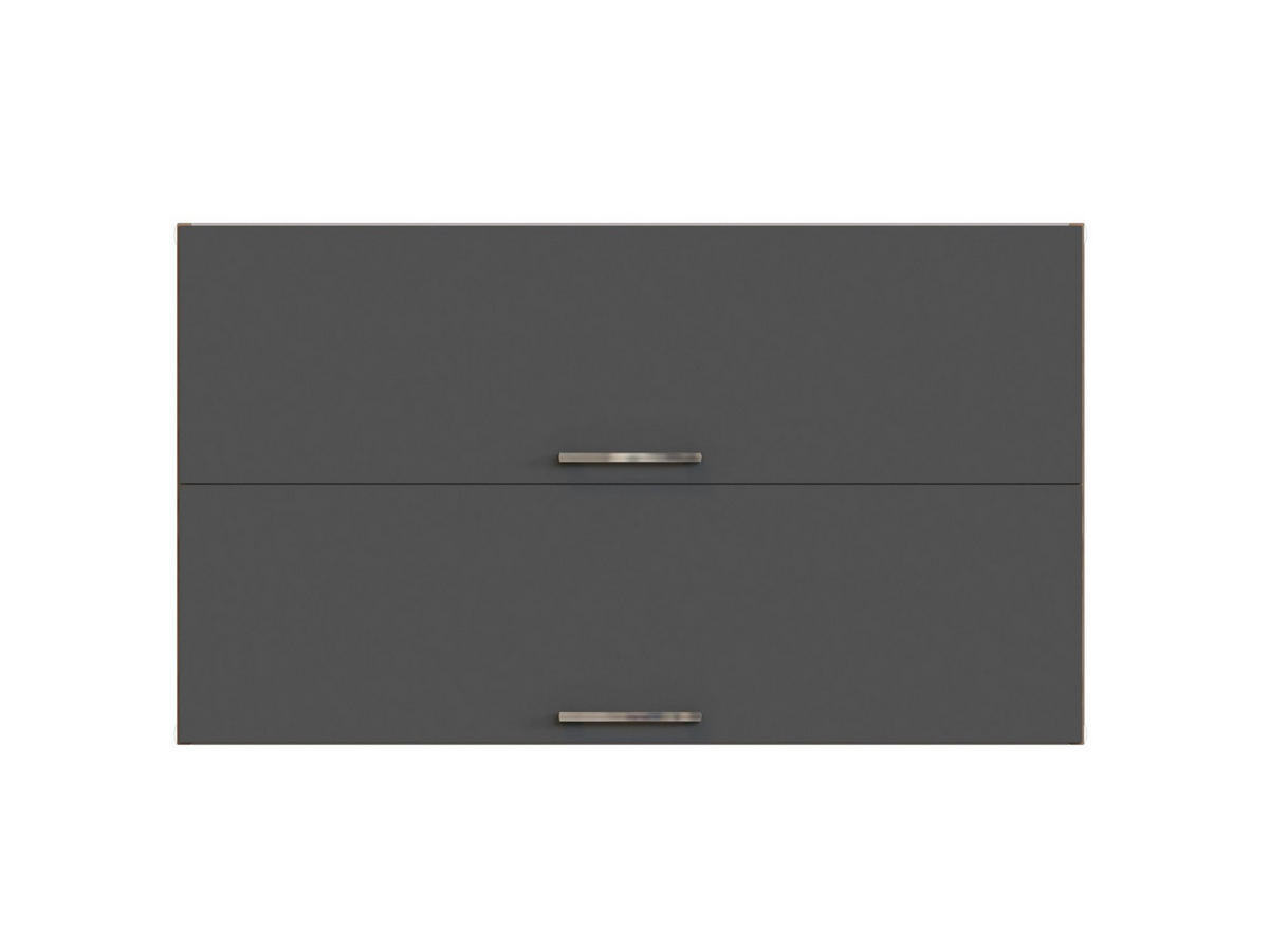 KÜCHENOBERSCHRANK 100/57/34 cm  in Anthrazit, Eiche Wotan  - Chromfarben/Anthrazit, Modern, Holzwerkstoff/Metall (100/57/34cm) - Held