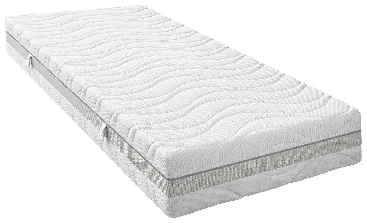 TASCHENFEDERKERNMATRATZE 90/200 cm Höhe ca. 22 cm 7 -Zonen - Weiß, Basics, Textil (90/200cm) - Xora