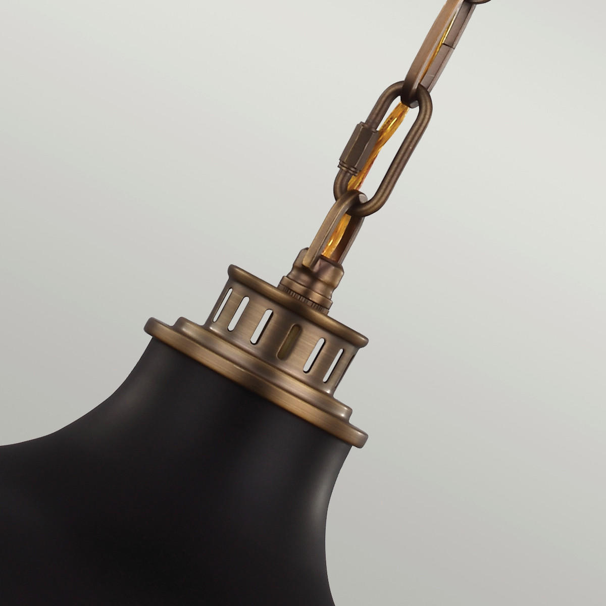 HÄNGELEUCHTE 33/48.3 cm    - Messingfarben/Schwarz, Konventionell, Glas/Metall (33/48.3cm) - Elstead Lighting