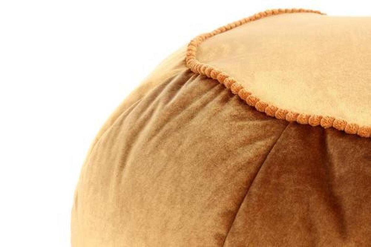 TABURETKA „PUFF“, 65/35/65 cm - hnedá, Modern, textil (65/35/65cm)