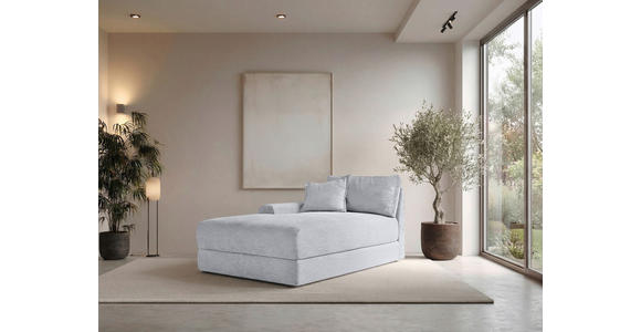 BIGSOFA Cord Hellgrau  - Hellgrau/Schwarz, MODERN, Kunststoff/Textil (117/93/190cm) - Carryhome